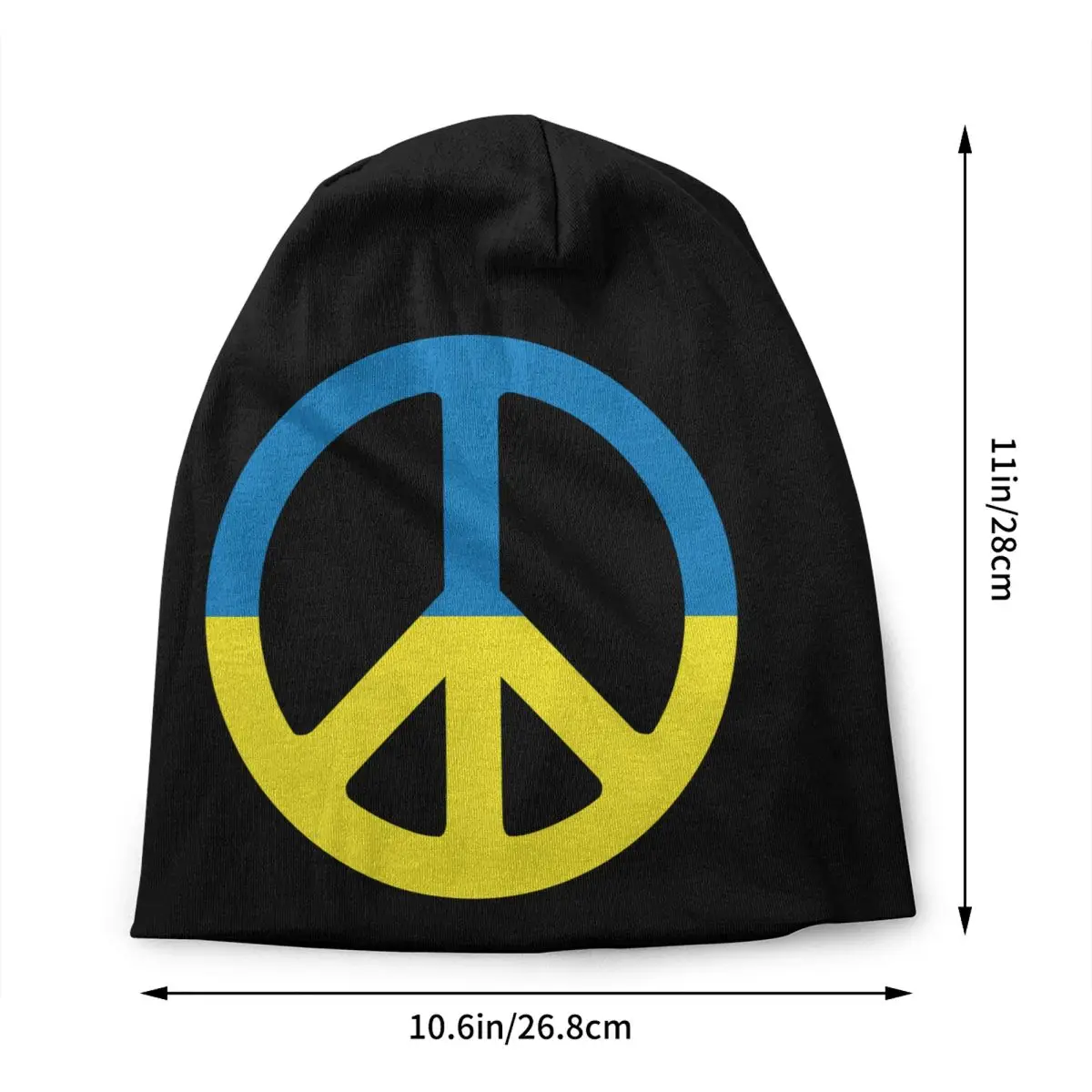 Ukraine Peace Symbol Beanie Cap Unisex Winter Warm Bonnet Femme Knitting Hats Cool Outdoor Ukrainian Skullies Beanies Hats