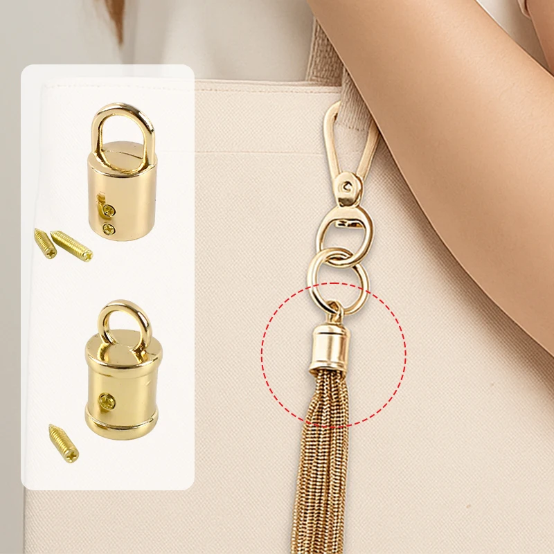 

5/10/20Pcs Bell Hang Buckle Tassel Metal Fittings for Handbag Strap Cap Carabiner Clips Clasp Handle Connector Hanger Rope Lock
