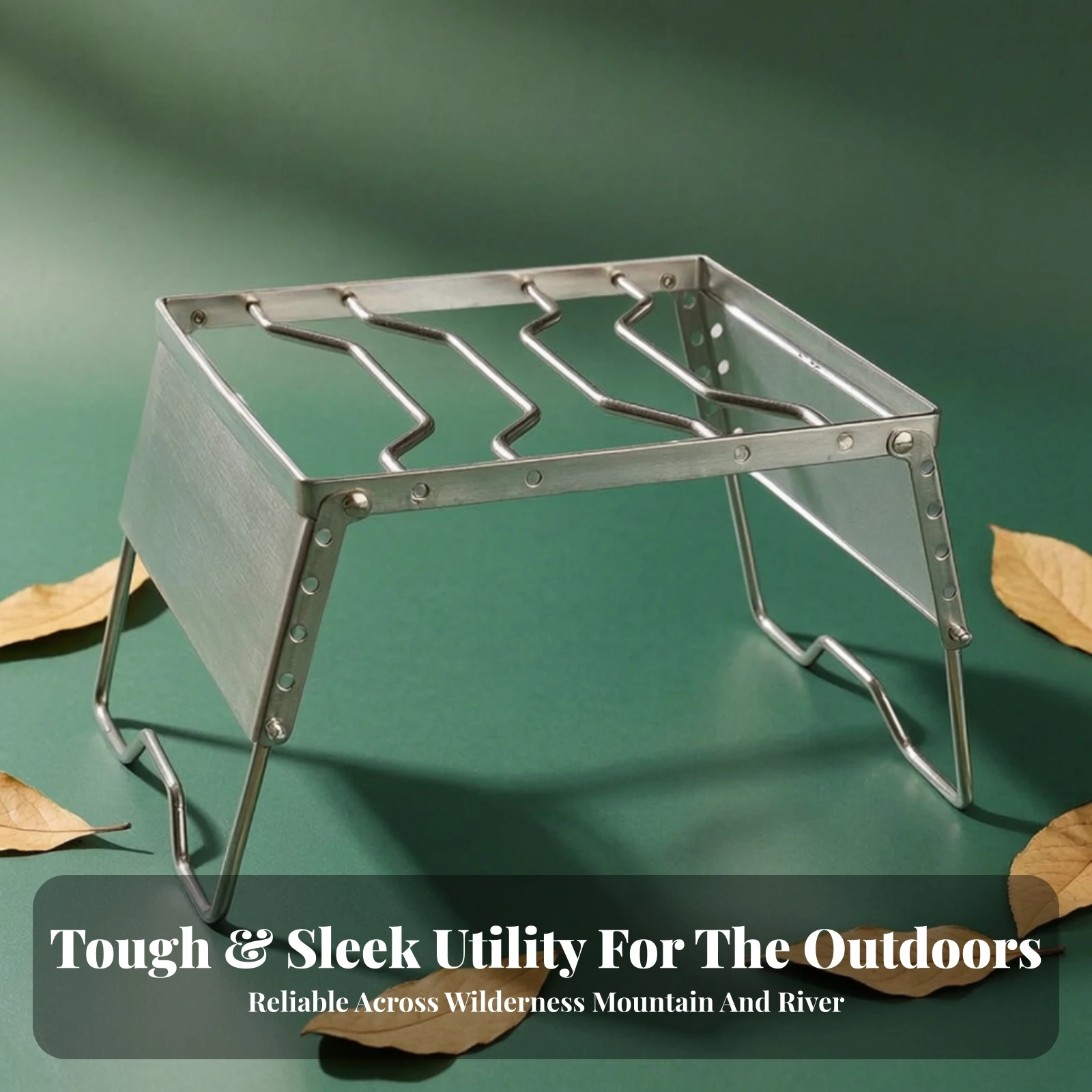 Cooker Stand with Windscreen Lightweight Camping Cooker Windscreen Foldable Pot Support Scratch Resistant for Campers