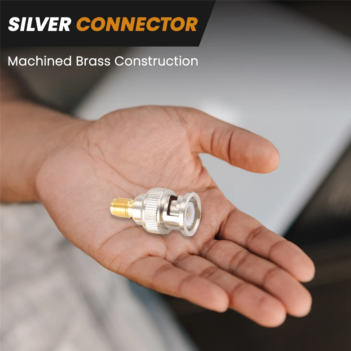 AA84 Set di kit convertitori di test adattatore connettore RF maschio femmina tipo BNC a SMA da 4 pezzi