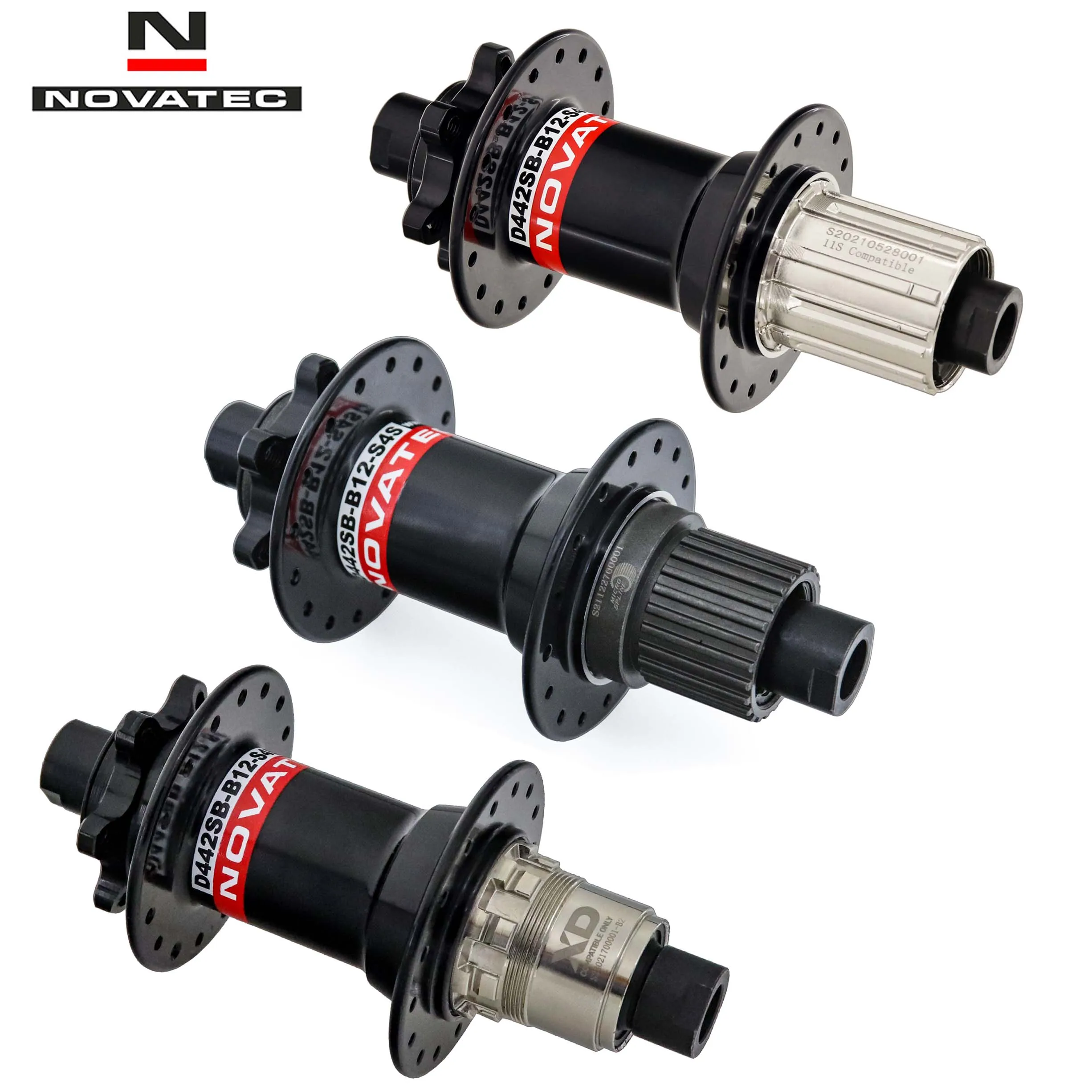 Novatec D442SB-B12 Boost 148mm x 12mm Thru Axle 142x12mm 32-hole 6-bolt Rear XD Micro Spline hub