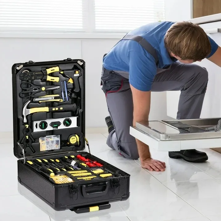 799 Pieces Tool Set Mechanics Tool Wrenches Socket with Trolley Case Portable
