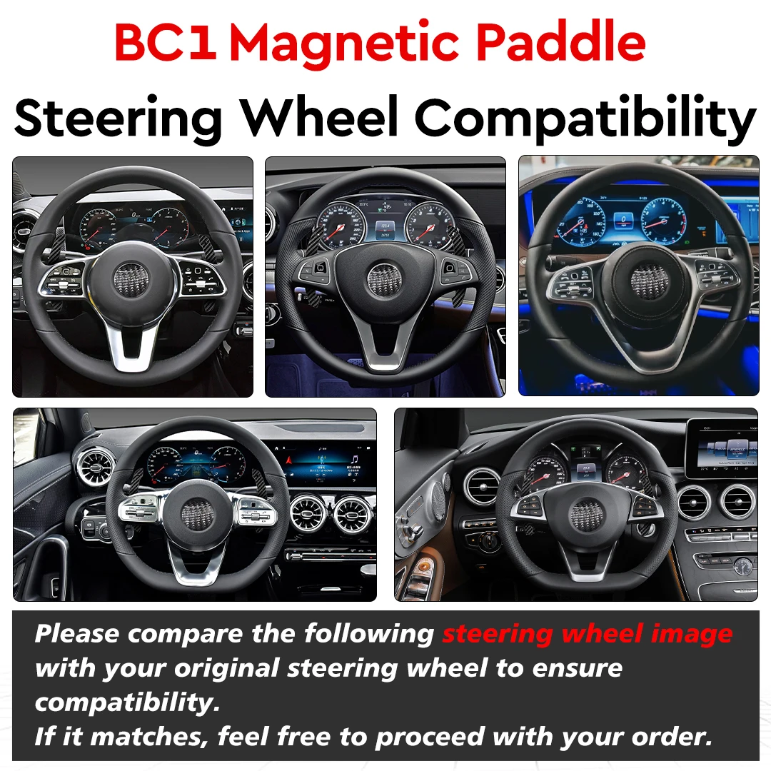 Real Carbon Fiber Magnetic Paddle Shifters for Mercedes W177 W205 S205 W213 W212 C257 X166 Class A C E S CLS G W205 S205 S2