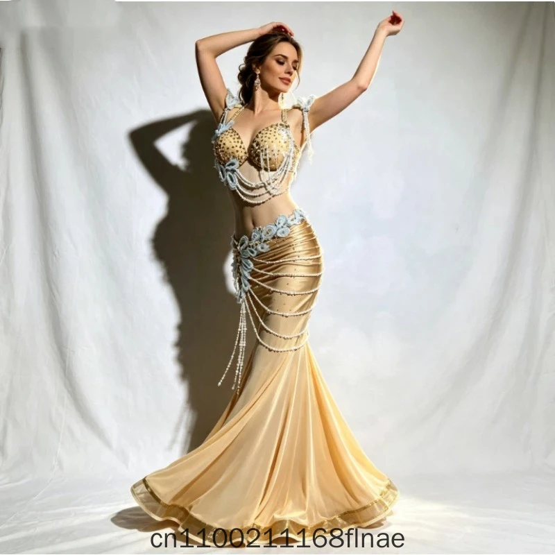 Customized Belly Dance Costume Performance Dress New Mirad High End Colorful Sexy Butt Hugging Fish Tail Skirt