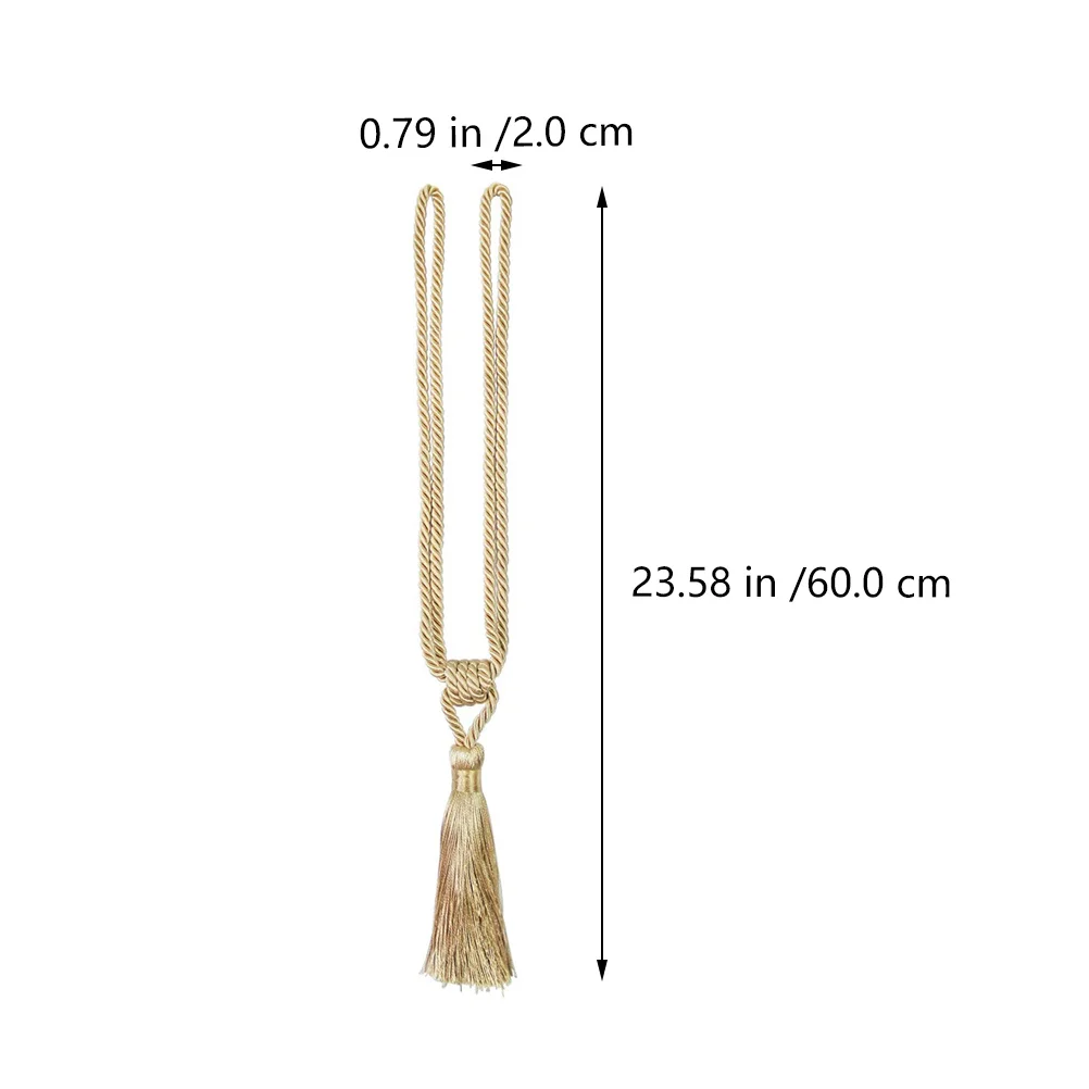 

2pcs Curtain Tiebacks Holder Polyester Rope Decorative Drapery Fastener For Living Room Bedroom Kitchen Dinning Room Vintage