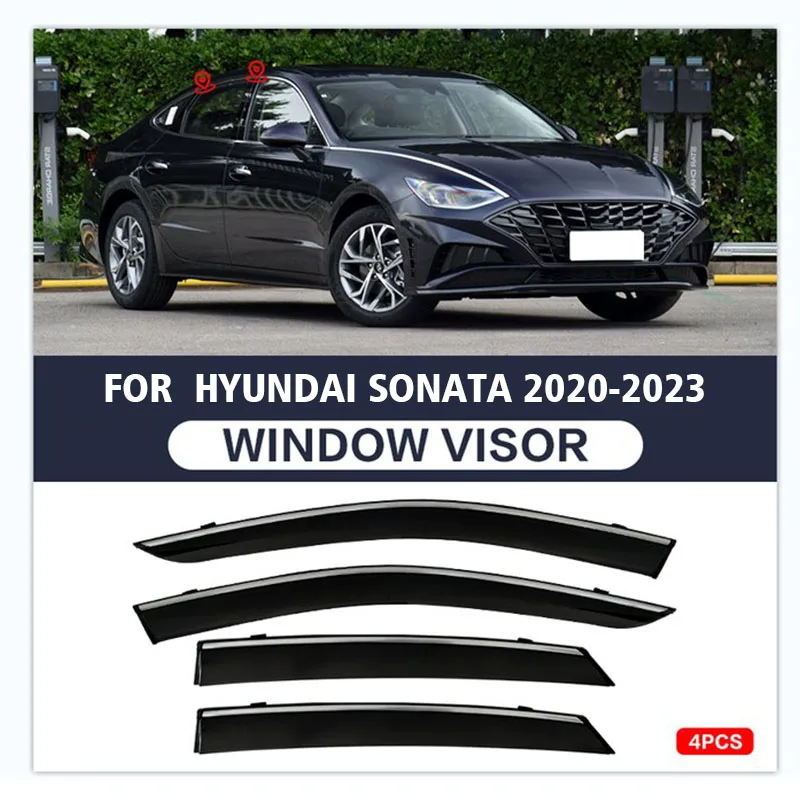 

4PCS Car Window Sun Visor For Hyundai Sonata 2020 2021 2022 2023 Window Deflectors Car Accessories