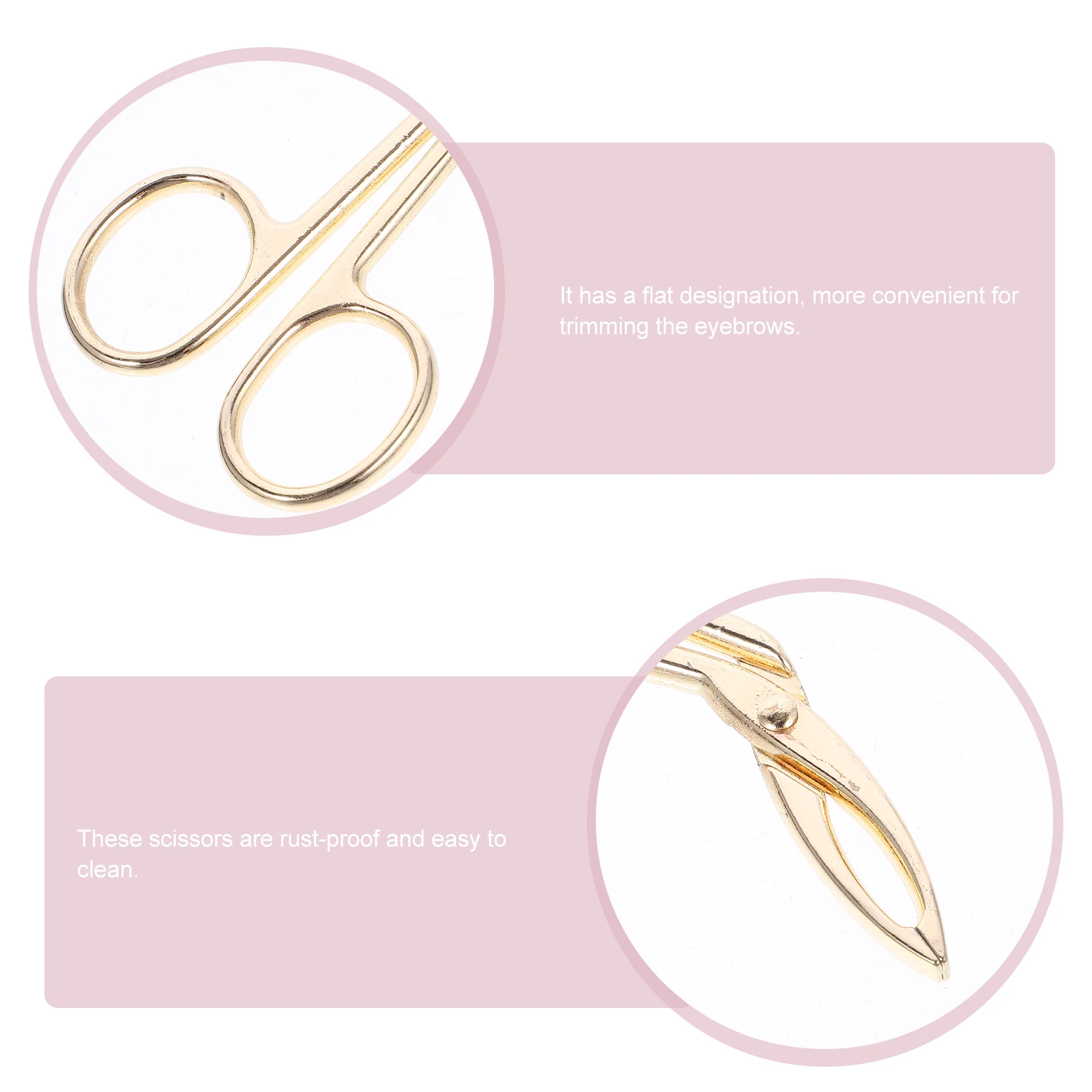 

3pcs Stainless Steel Eyebrow Tweezers Oblique Point Flat Design Rust-Proof Trimming Tool Facial Hair Removal Women Ladies Golden