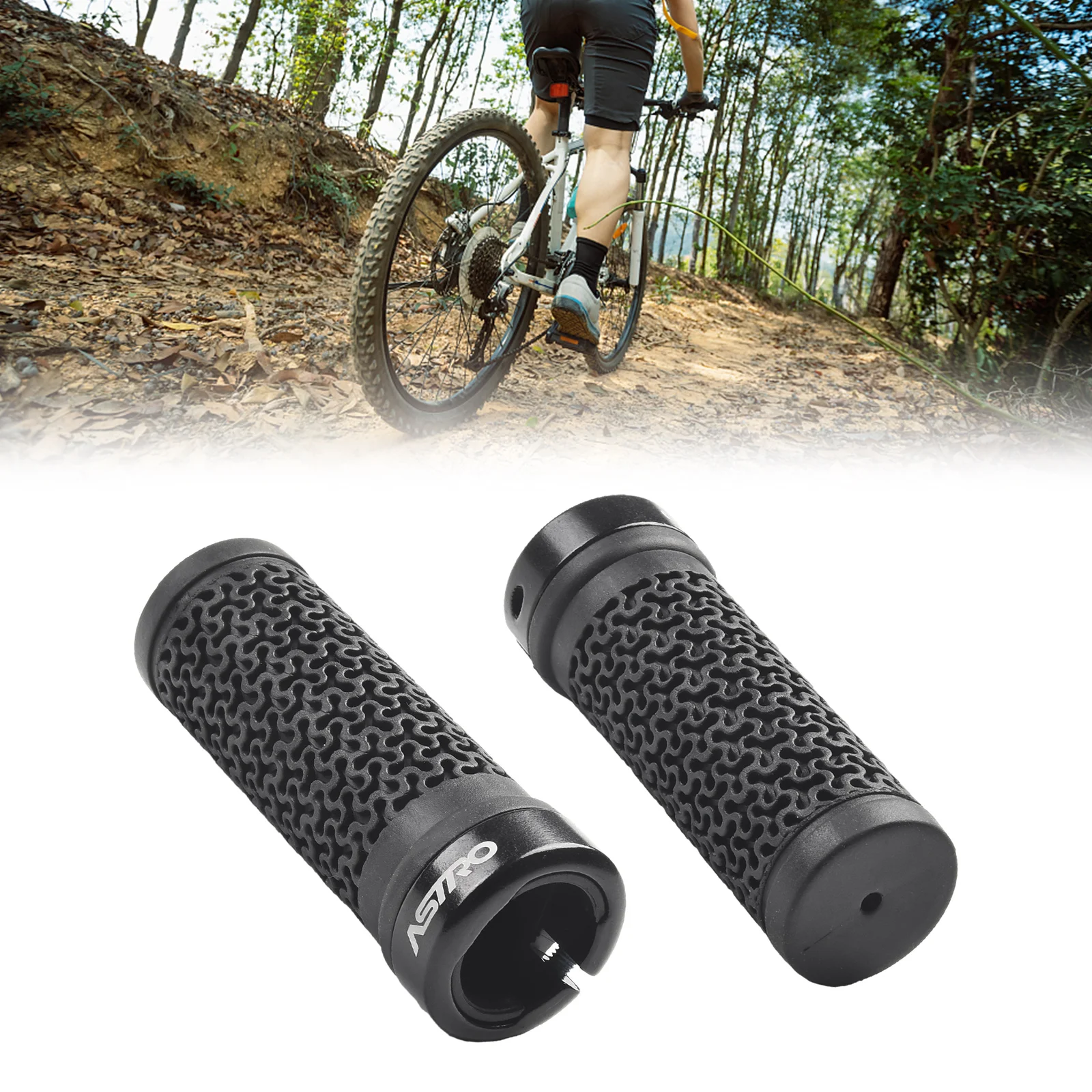 Bicycle Handle Grips 90/130mm Vibration-Dampening TPR Rubber Ergonomic Design For Mountain Folding Bike Accessories