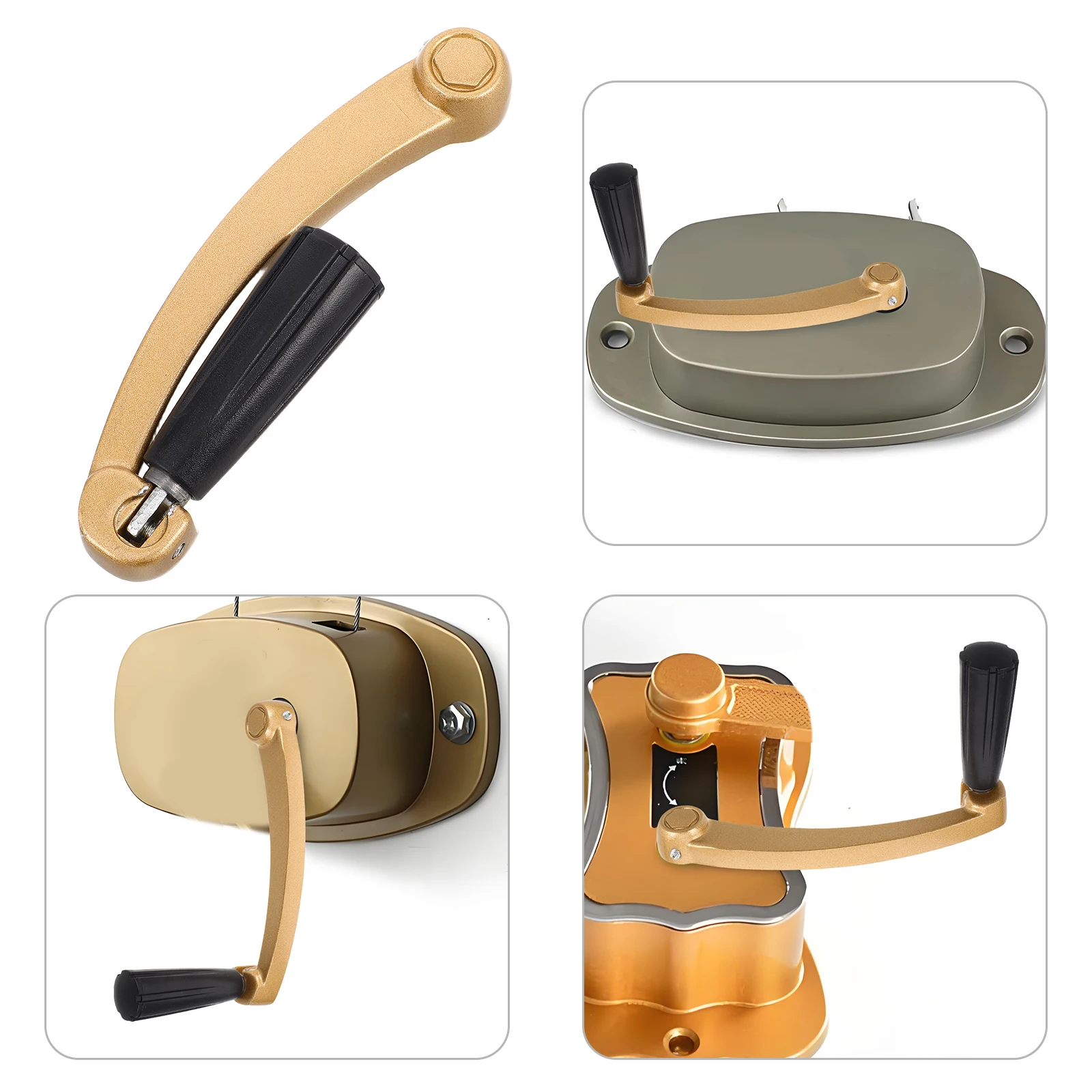 

Adjustable Clothes Drying Rack Handle Hanger Hand Crank Metal Lifting Accessories Sturdy Lift Pole Aluminum Alloy Balcony Use