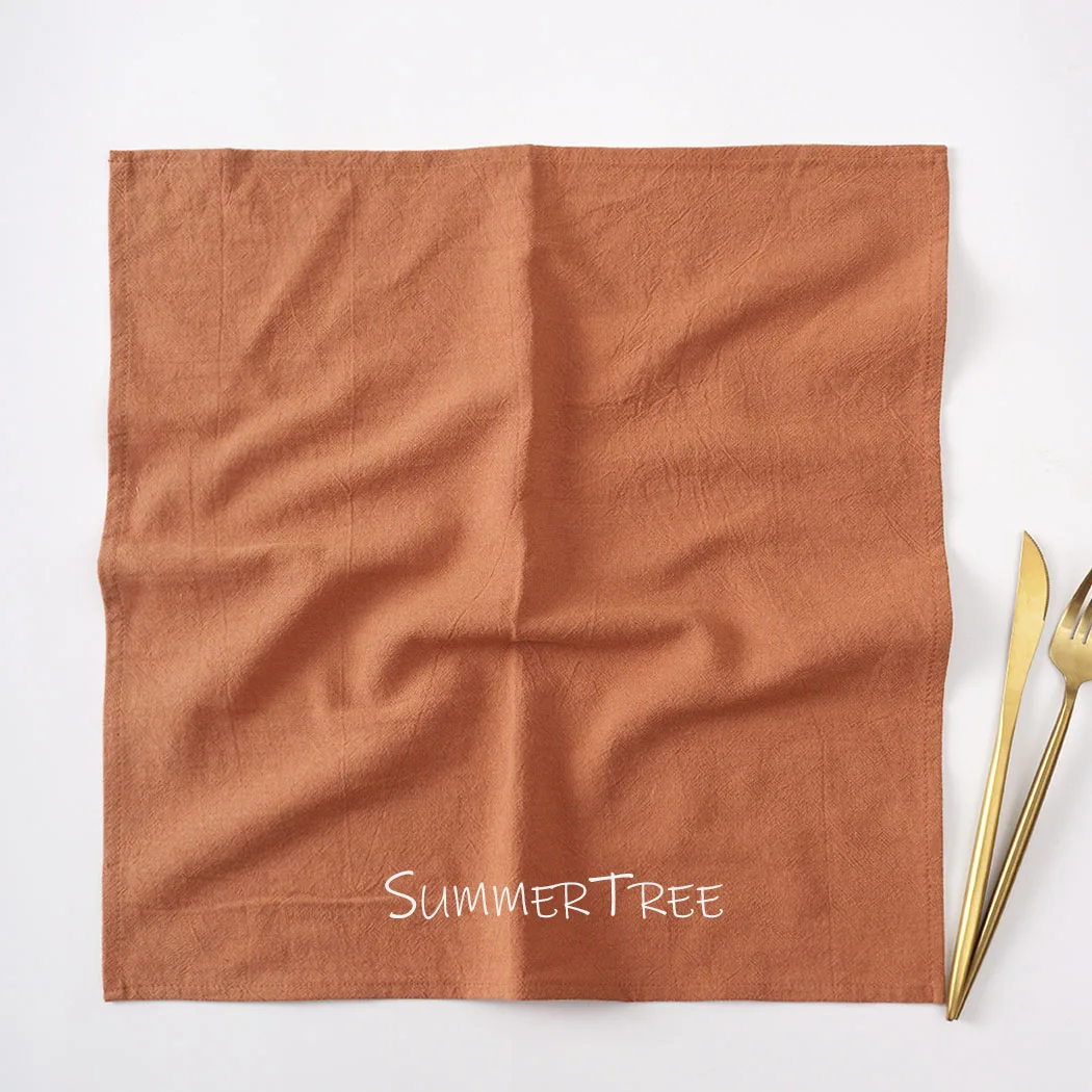 24 Pack 40cm X 40cm Cloth Napkins Washable Reusable Bulk Plain Cotton Napkin for Home Wedding Party Dining Table Decorations
