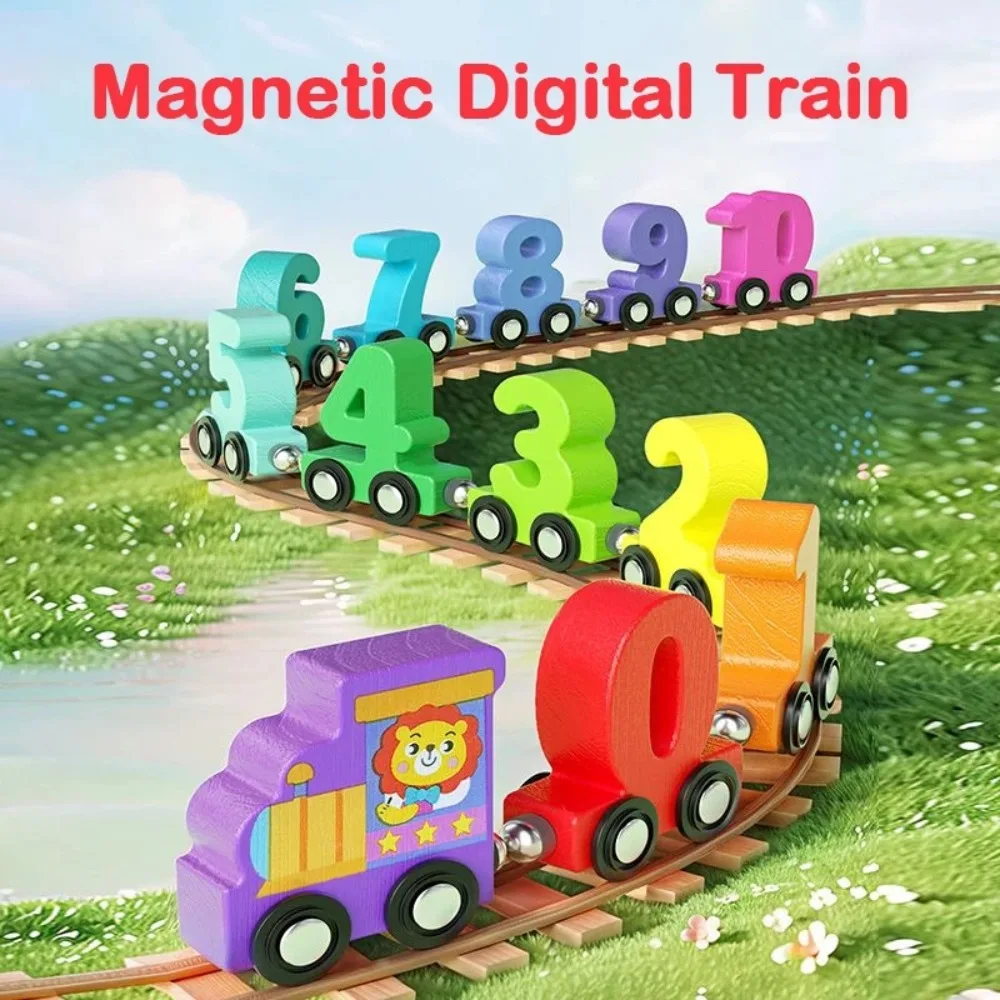 ชุดรถไฟของเล่นดิจิตอล 1 ชุด 0-10 ตัวเลข ของเล่นเสริมพัฒนาการเด็กเล็ก สีสันสดใส รางรถไฟประกอบ ชุดรถไฟตัวเลขดิจิตอลสำหรับเด็ก