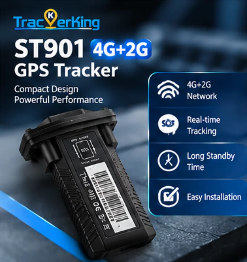 Mini GPS Tracker Real Time Waterproof TrackerKing ST901 4G GSM Device For Car Motor Vehicle Tracking Device Built-in Battery