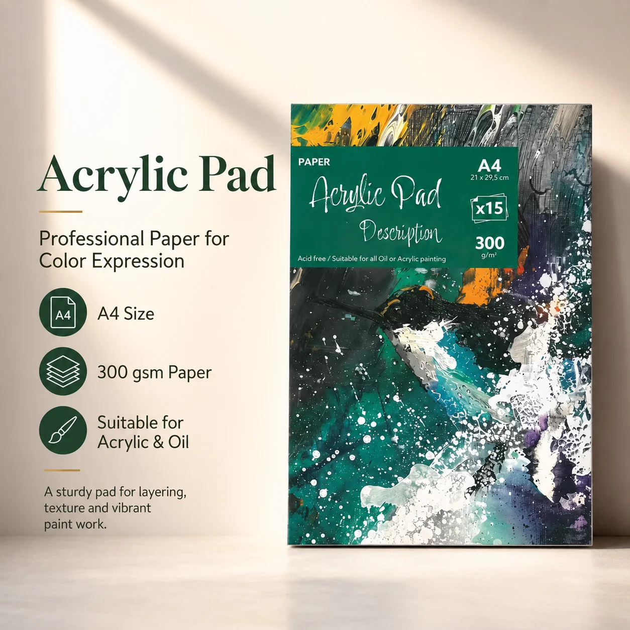 A4 Artist Sketch Pad with Famous Painting Cover - Great for Doodling, Mindfulness & Creative Therapy - Non-Toxic, Safe for Kids & Adults
