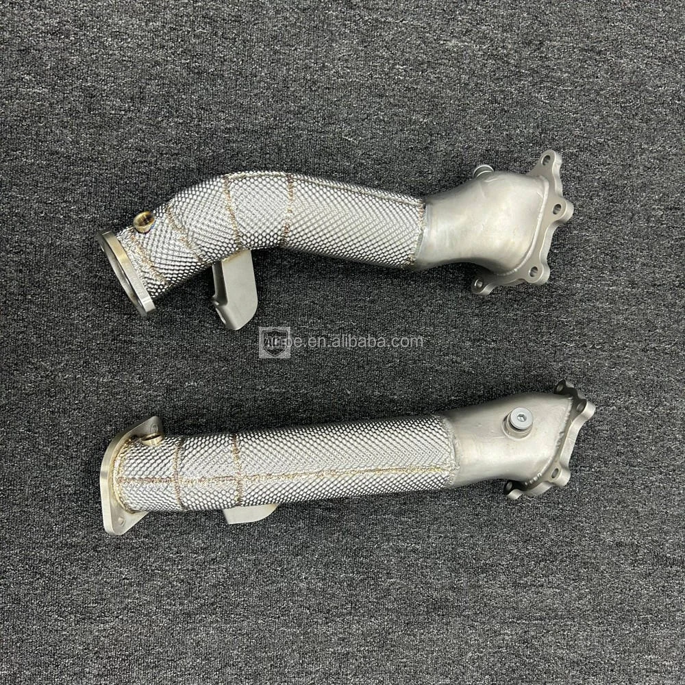 ACE Custom Turbo Downpipe for Nissan GTR/GT-R R34/R35 3.8TT 2008-2024 Sport Header with Heat Shield Straight Through Pipes