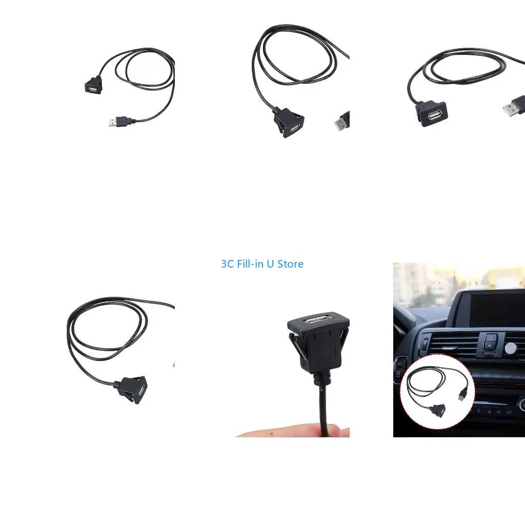 G8TA Waterproof PVC USB2.0 Extension Cord for Automotive Marine Data Transfer