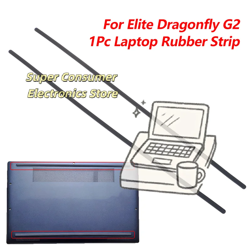 Dragonfly G2 Laptop Rubber Feet Replacement – OEM Adhesive Non-Slip Strips for Bottom Case, Prevents Scratching & Sliding