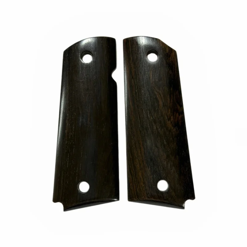 Fullsize 1911 Grips with Ebony Wood Natural Textured Custom Grips Perfect Assembly