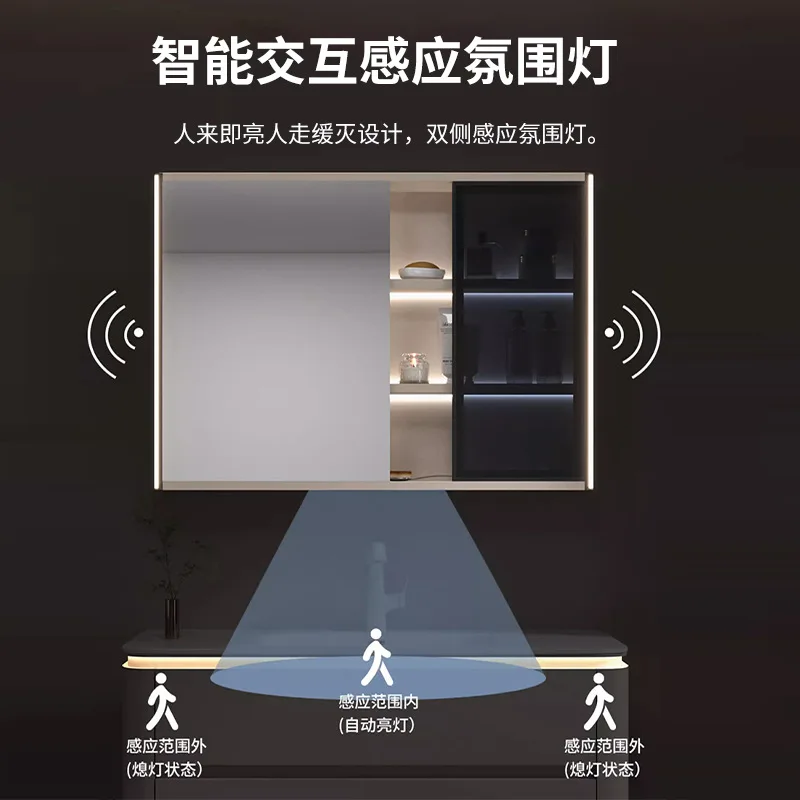 Einfaches Badezimmer, Spiegelschrankkombination, Keramikintegration, Waschbecken, Toilette, Waschtisch