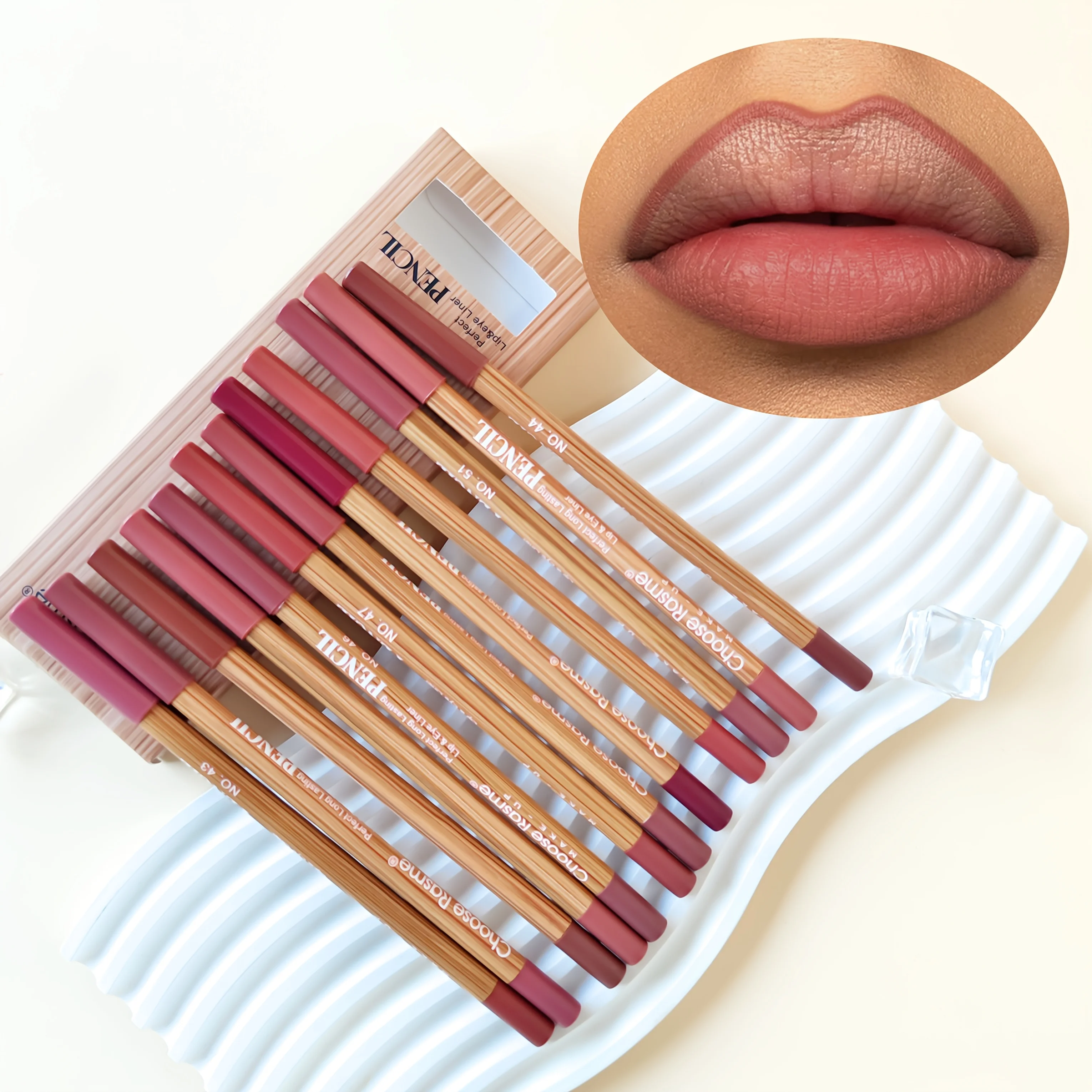 12-kleuren langdurige lipliner |   Gladde textuur |   Mollige lippen |   Langdurig en veegvast