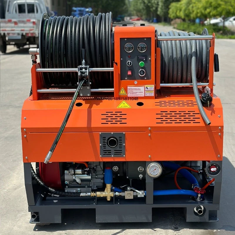 Most Popular Sewer Jetter 4350psi10gpm Pipe Dredging Machine Serpentine Pipe Cleaner