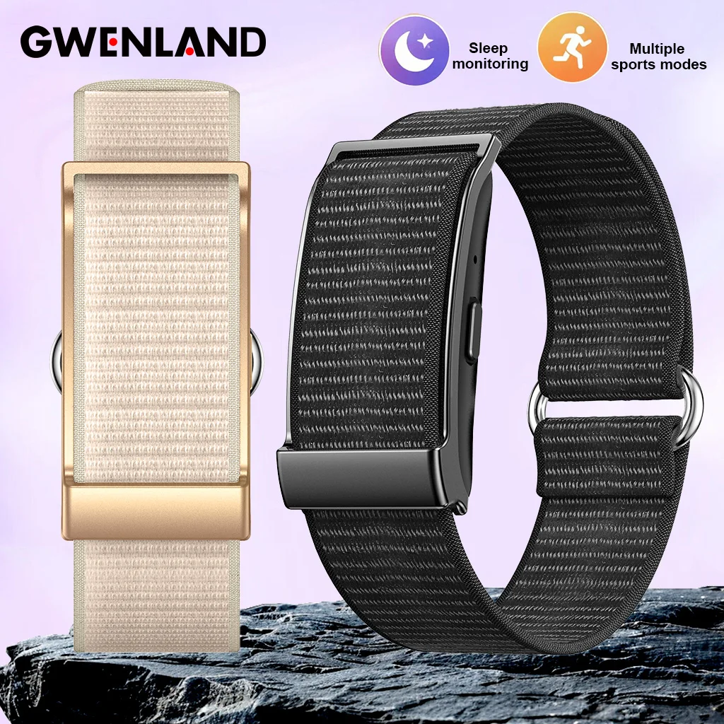 Smart Training Band for Everyday Fitness, Screenless Activity Tracking, Soft Breathable Woven Strap, 107 Modes, App Sync, Extra