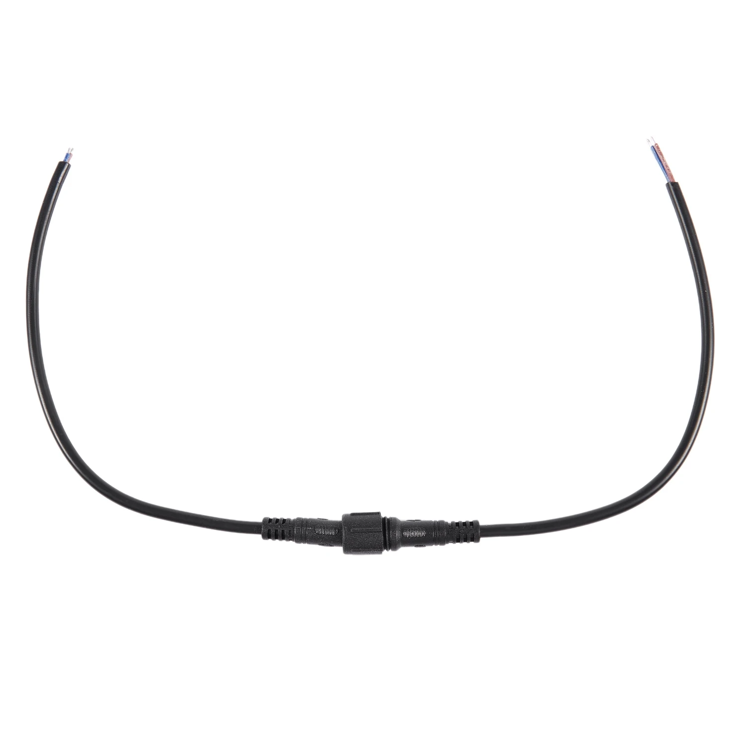 Cable conector LED impermeable, enchufe macho y hembra, 2 pines, negro