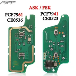 Jingyuqin Remote Key Board ID46 PCF7941/7961 433MHZ For Peugeot 107 307 407 308 408 607 Citroen C2 C3 C4 C5 ASK/FSK CE0523/0536