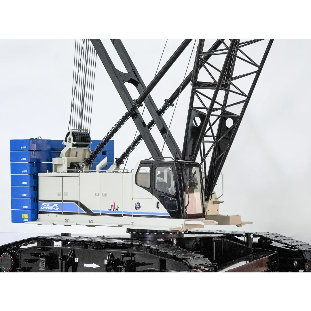 1/14 Metal RC Hydraulic Crawler Crane C1200 Remote Control Construction Truck Flysky PL18 LITE Radio Brushless Motor Battery