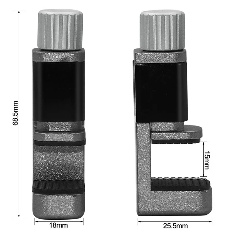 แคลมป์ยึดโทรศัพท์แบบปรับได้คลิปหนีบยึดโลหะเครื่องมือหนีบยึดแบบปรับได้สำหรับยึดหน้าจอ LCD 1/4ชิ้น