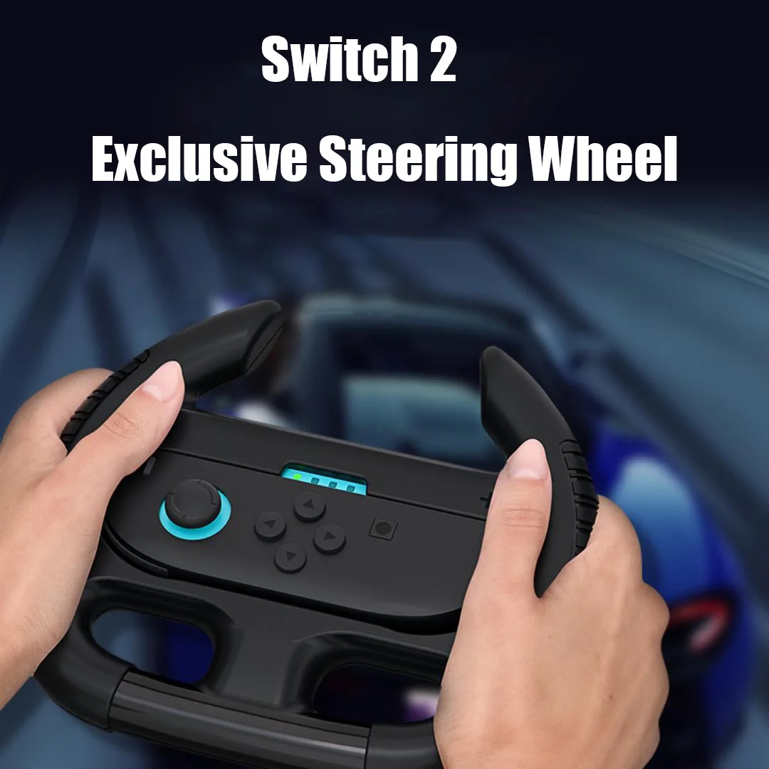 

2PCS Nintendo Switch 2 Racing Steering Wheel Game Controller Accessories Handle Steering Wheel for Enhanced Gaming Experience