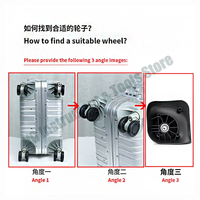 T49 wheel housing SJTOBOL universal wheel roller tourism suitcase travel luggage pull baggage box swivel castor replacement part