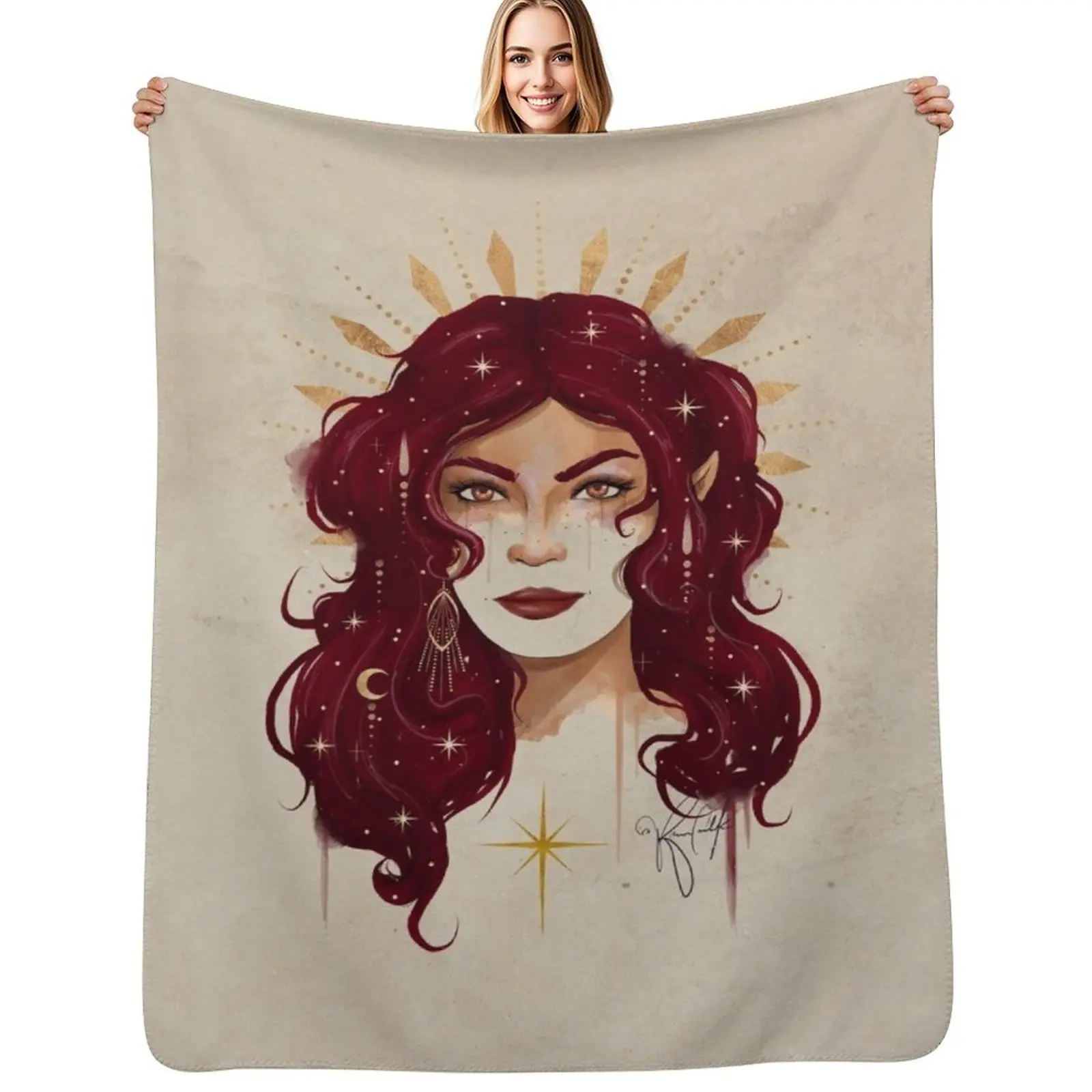 

Celestial Bryce Throw Blanket Stylish Warm Blanket for Living Room Bedroom