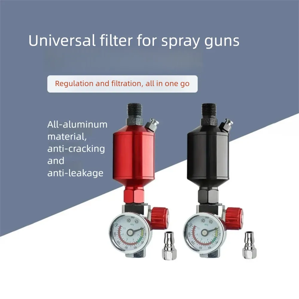 Air Regulator with Air Filter Spray Gun Air Regulator Gauge Air Spray In-Line Water Trap Filter Tools Paint Spray Gun Regulator