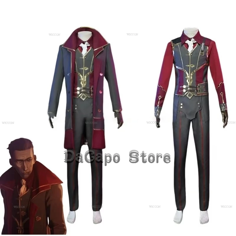 Arcane Silco Cosplays Game Anime Silco Arcane Cosplay Accessories For Man Halloween Suit Uniforms Shoes Wig Props Customized