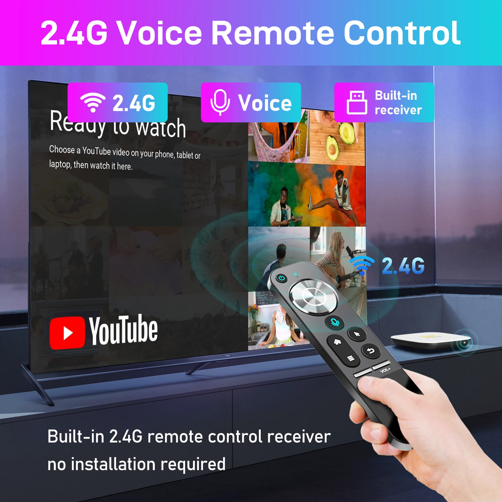 H96 Max M2 Android 13 TV Box Rockchip RK3528 4GB 64GB Support 8K Video Decoding 1000M LAN WIFI6 With Voice Control Media Player