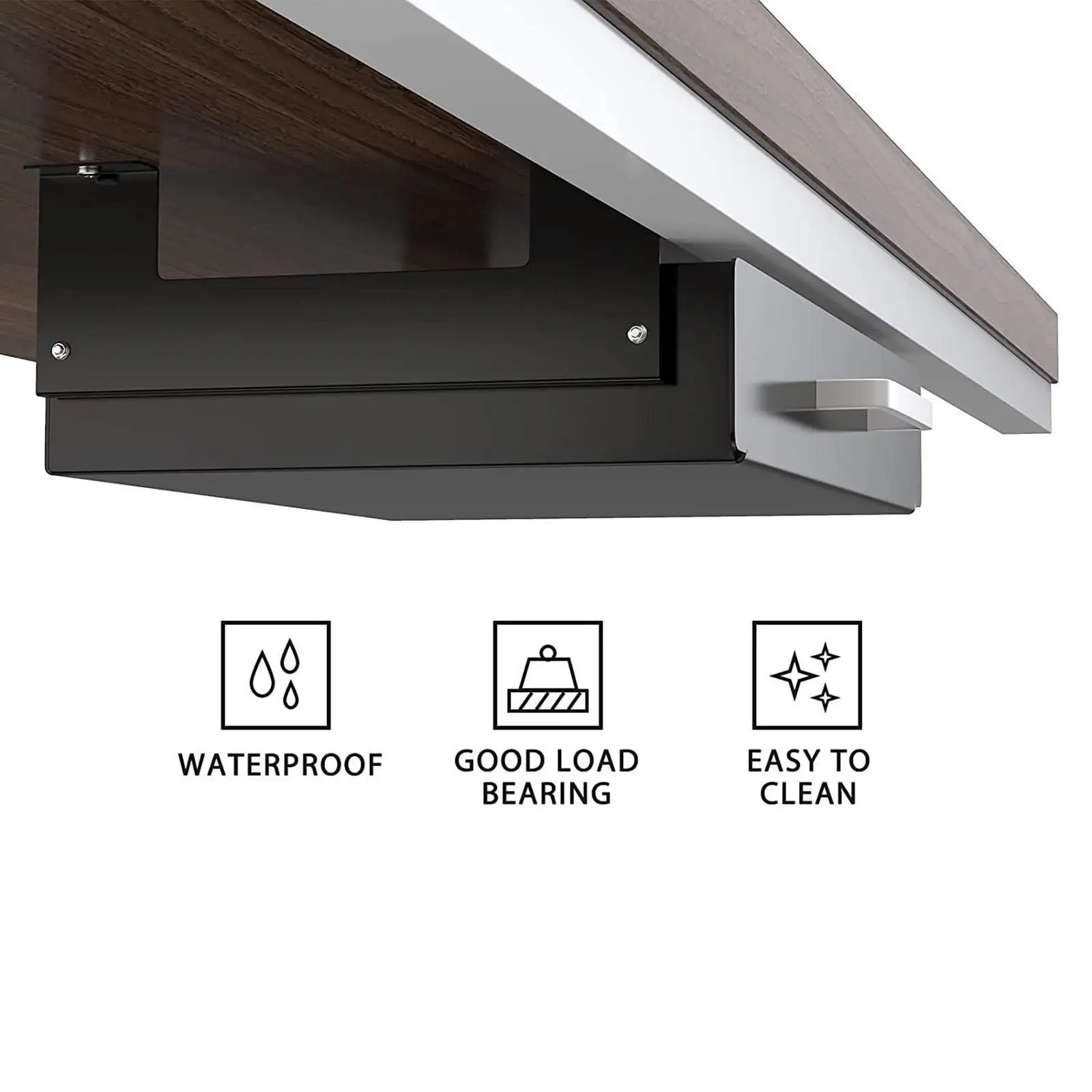 Under Desk Pull Out Drawer Wear Resistant Easy Slide Out Pencil Drawer for Office Sit Stand Workstation Desk Bedroom Dining Room