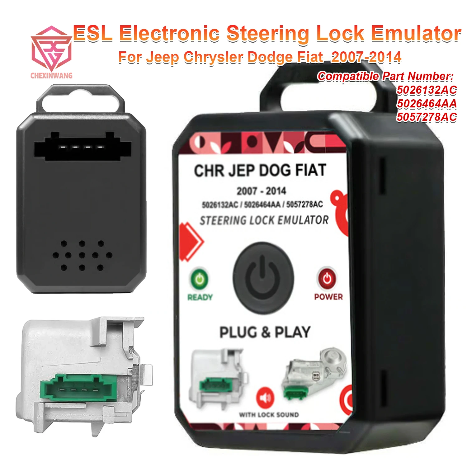 For Chrysler Jeep Dodge Fiat ESL Electronic Steering Lock Emulator No Programming Required ESL Simulator No Programming Required