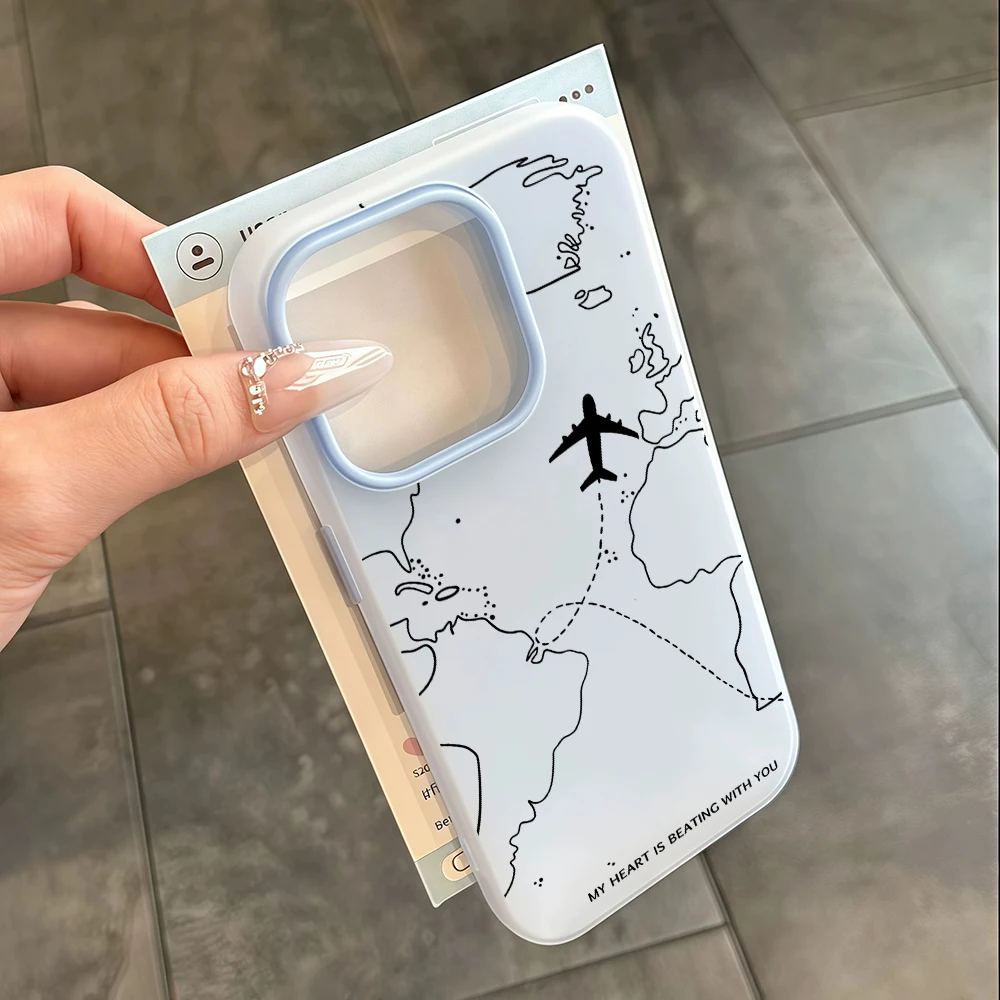 Für iPhone 17 15 16 14 Pro Max Hülle Plus Flugrouten INS Cover Für iPhone 13 11 12 ProMax XS XR XS 8 Plus Bonbonfarben Hüllen – Detail 7