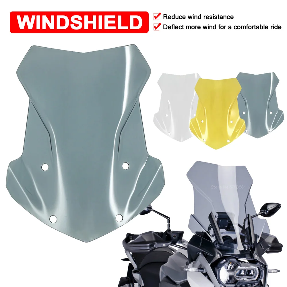 R1200GS Windshield For BMW R1250GS Adventure 2018-2023 R 1250 GSA Motorcycle Double Bubble Windscreen Wind Deflector Protector