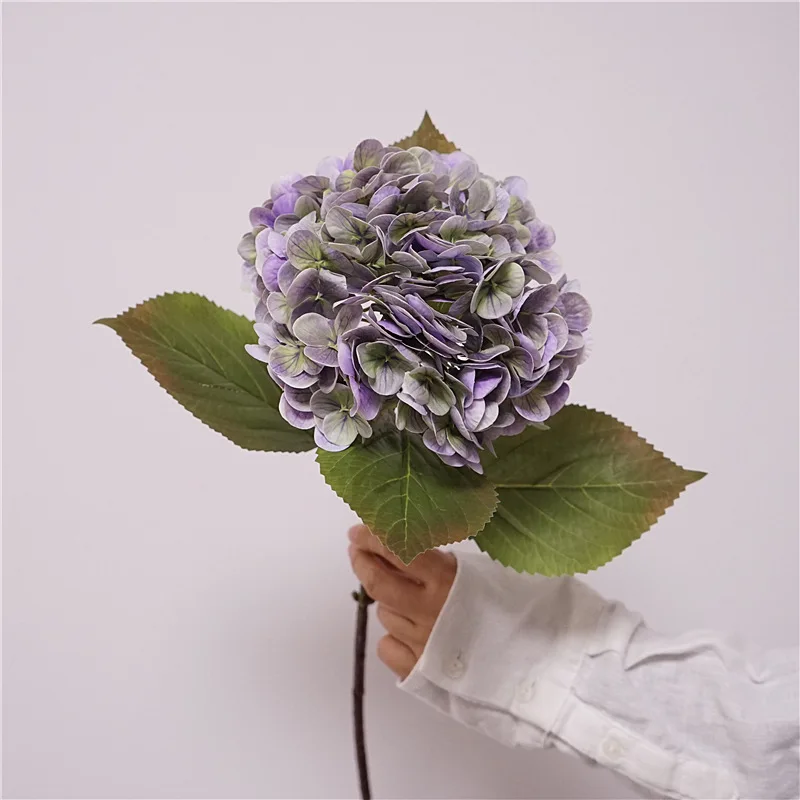 4 Stück Hochwertige Latex-Hortensien Künstliche Blumen Real Touch Hortensien Luxus Heimdekoration Party Hochzeit Blumenarrangement – Detail 3