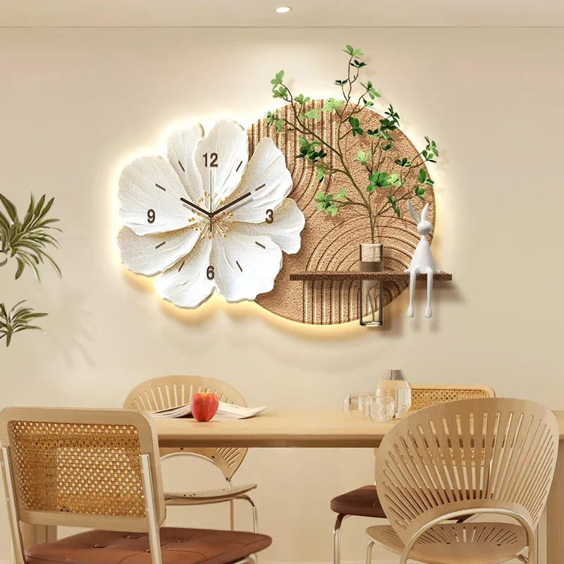 Designer Living Room Wall Clock Aesthetic Kawaii Luxury Digital Clock Wall Elegant Modern Bedroom Reloj Pared Home Decoration