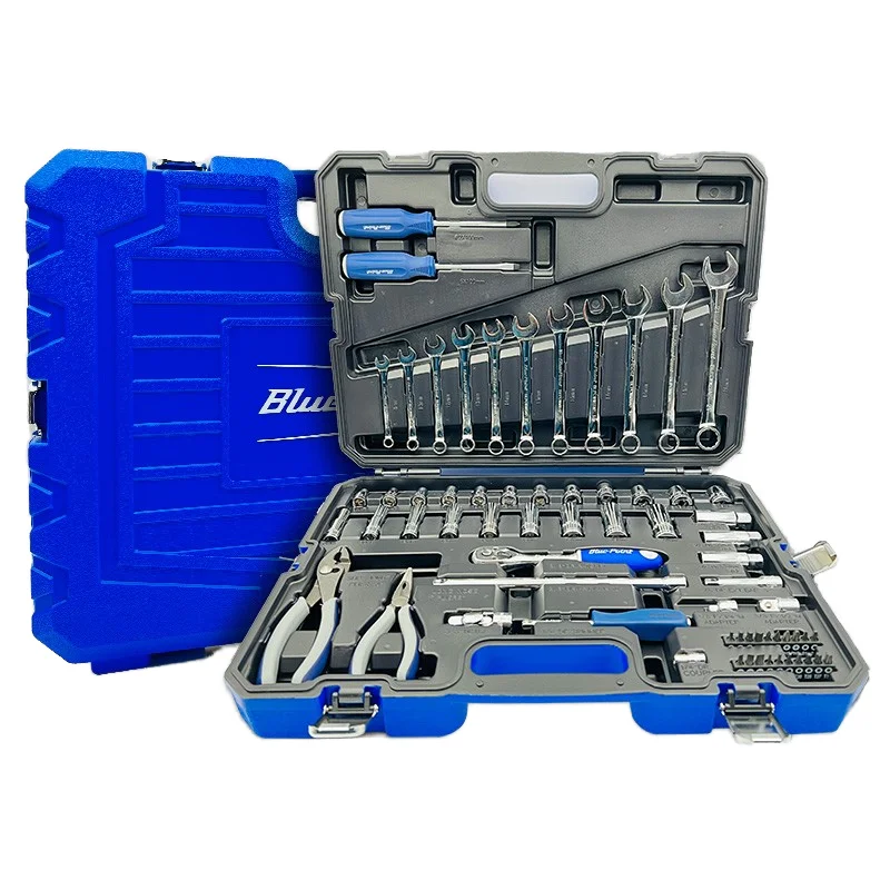 American Blue Dot Tools Quick Repair Car Repair Tool Set 67-Piece Socket Wrench Pliers Portable Electrical Drills Case