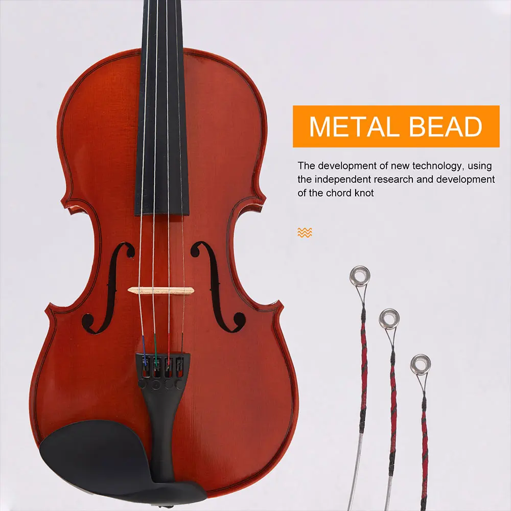 Violin Strings Easy To Play Universal Portable Stainless Steel Convenient Lightweight Premium Material Aluminum Magnesium String