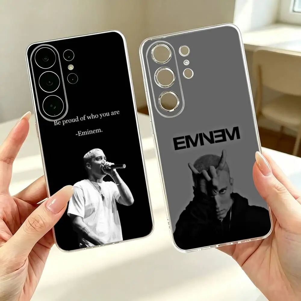 E-Eminem Rapper-R  Phone Case Transparent Silicone Soft For Samsung S25,S24,S21,S22,S23,S30,Ultra,S20,Plus,Fe Gift
