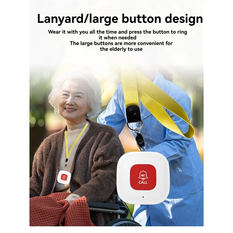 

Tuya Smart Wifi Emergency SOS Alert System Elderly Caregiver Pager Call Button For Seniors Patients Home