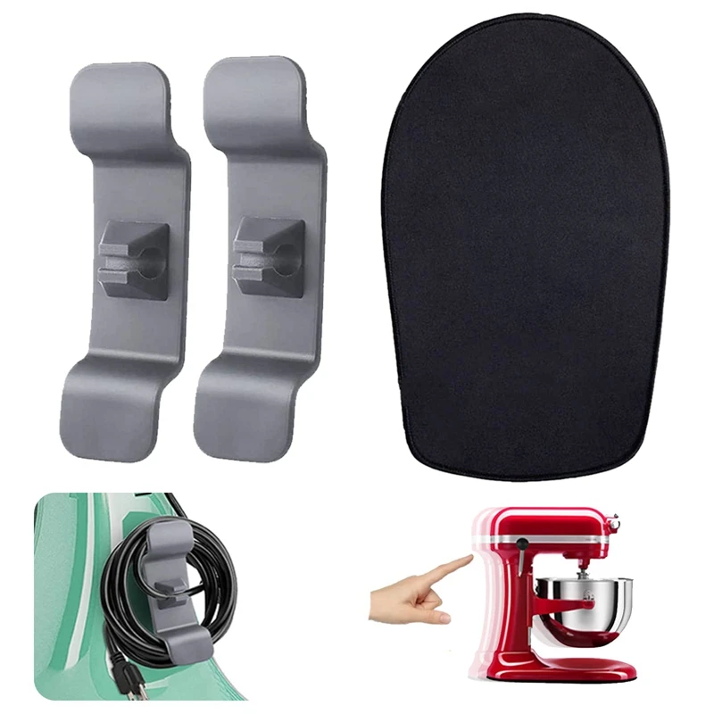 Mixer Mover Sliding Mats For Kitchenaid Stand Mixer With 2 Cord Organizers Slider Mat Pad For Kitchenaid 4.5-5 Qt