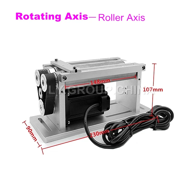 Rotary Ring Jewelry 4th Axis Professional Rolling Roller Round Wheel Rotation Axis for CNC Router Fiber Laser Marking Machine