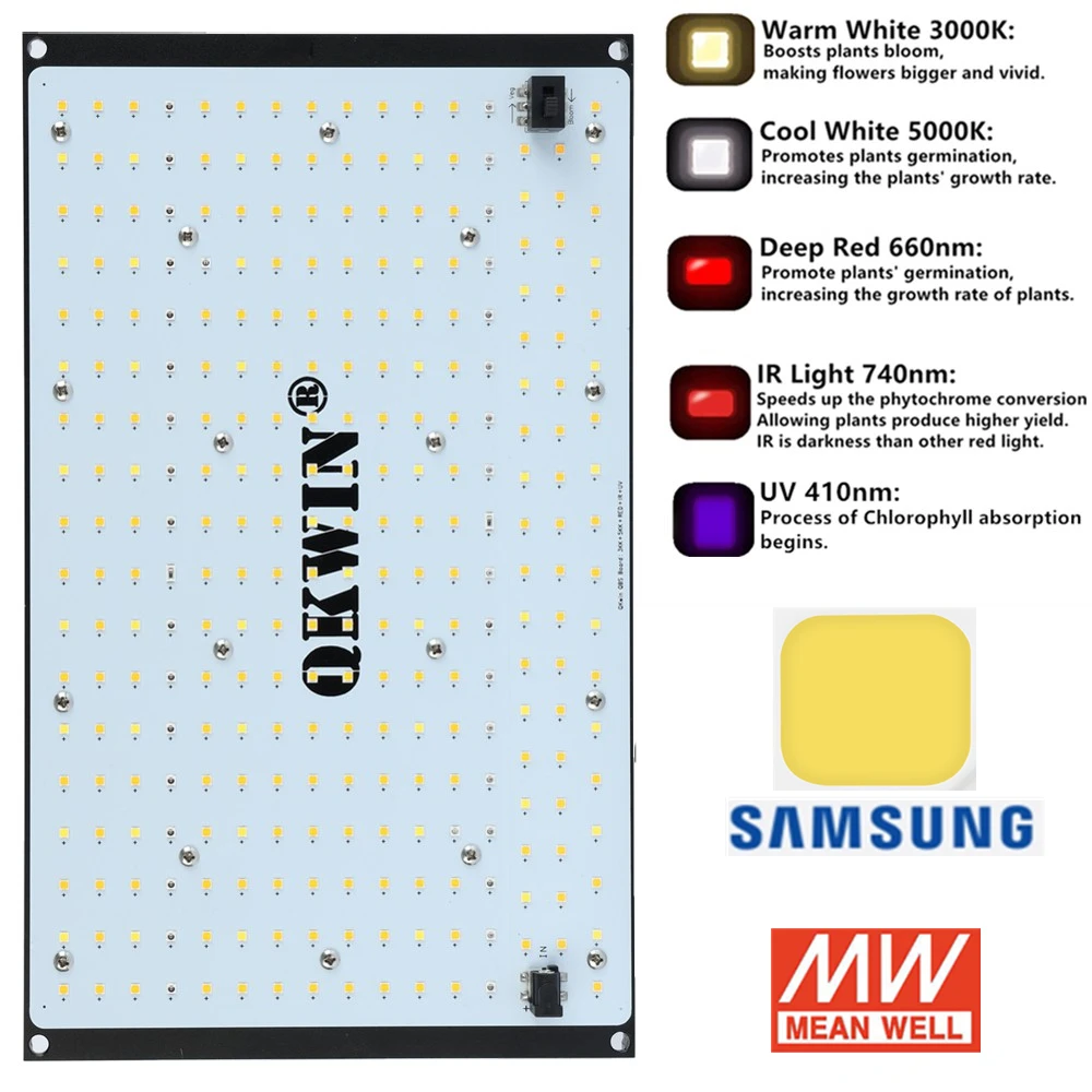 Imagem -02 - Samsung-conduzido Cresce Qw2400 da Placa Clara Lm301b 120w 240w Construído com 3000k 5000k 660nm ir uv Espectro Completo Faça Você Mesmo mw Pre-venda