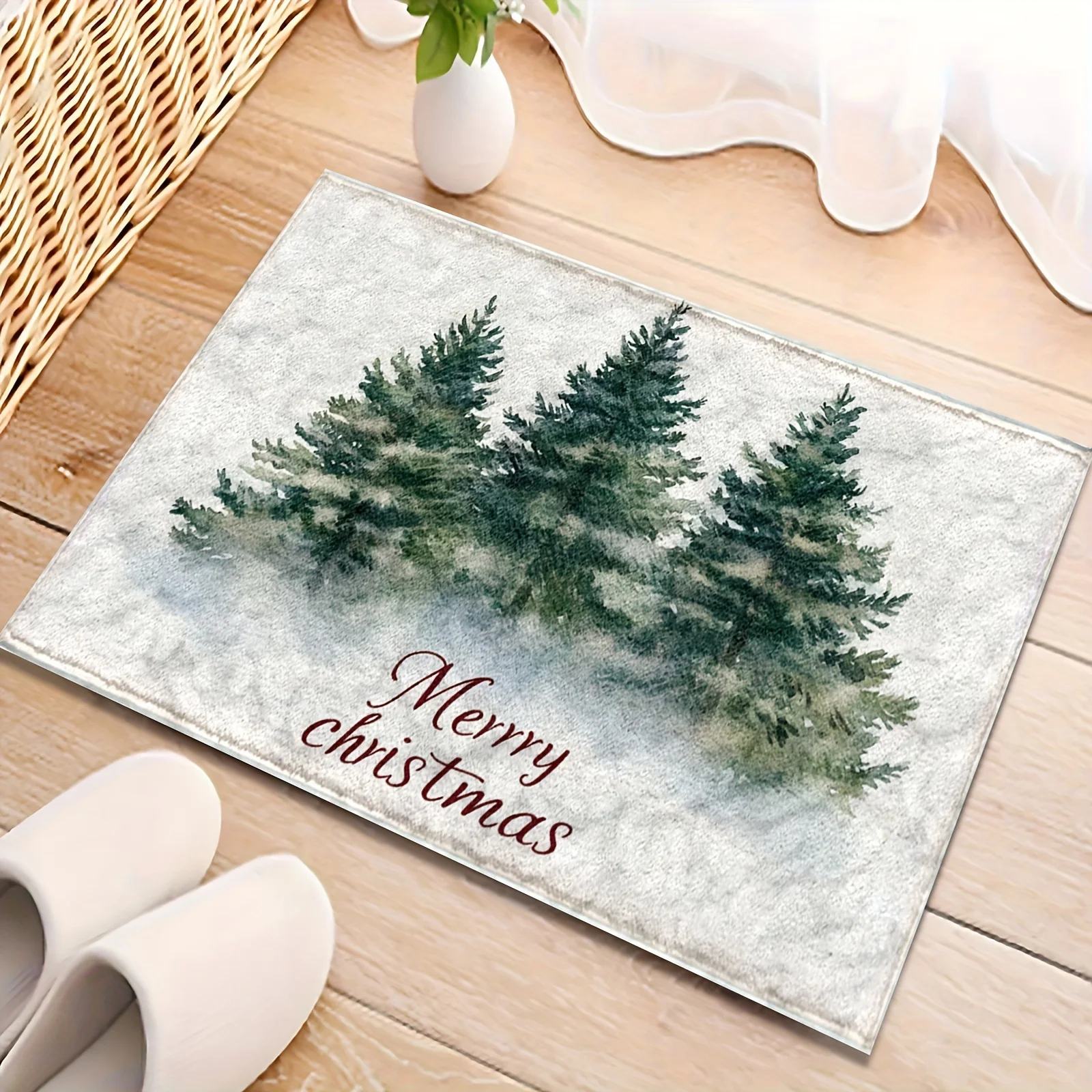 

Christmas Home Warm Holiday Decorations and Accessories Doormat Bathroom Non-silp Pad Suitable for Living Room Entrance Hallway