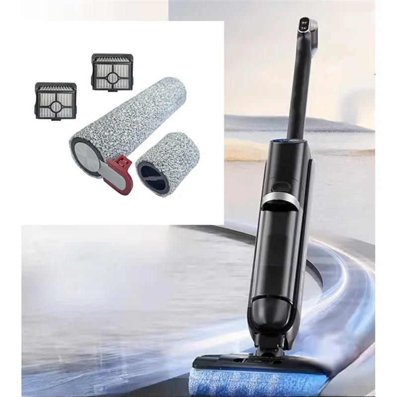 Escova de rolo e filtro hepa para midea x11/x11pro/gx7 acessórios de purificador de piso conjunto de escova de rolo
